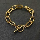 New 18k Gold 12 5mmdavid Madison Link Chain Toggle Bracelet 8 2in 21cm