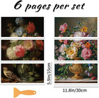 6 Sheets Large Flower Rub On Transfers For Furniture Vintage Floral Rub On Trans