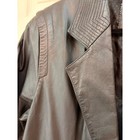 Vintage G Iii Black Leather Trench Coat M 90s Longline Y2k