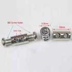 20pcs New Upgrade Steel Wire Rope Cable Clamp double Hole Stainless Steel 3 Mm