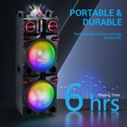 Rechargable Bluetooth Party Speaker Dual 10  Subwoofer Karaoke System Led Dj Pa 