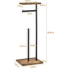 Freestanding Toilet Paper Holder Stand With Shelf  Tissue Dispenser For Reserve