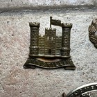 Lot Of 7 Vintage English Hat Badges Antique 