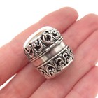 Paye   Baker 925 Sterling Silver Antique Art Deco Ornate Sewing Thimble Box
