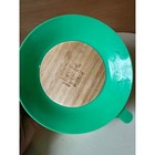 Avanchy Bamboo Toddler Plate Suction Divided Dish Kids Feeding Green Base