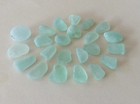 24 Pcs Seafoam Beach Combed Sea Glass For Jewelry Or Mosaics  Mediums