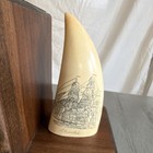 Vintage Faux Ivory Artek Jfk Collection Replica Scrimshaw Set Charles Hector