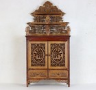 Antique Chinese Carved   Pierced Tabletop Cabinet
