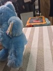 Vintage 1984s Applause Blue Moon l  Blue Shaggy Teddy Bear Plush Stuffed Animal