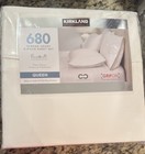Kirkland Signature 680 Thread Count 6-piece Sheet Set  Queen Bright White New