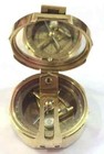 Brunton Compass Brass Antique Vintage Nautical With Wooden Box