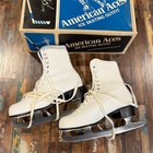 Vintage American Aces Woman Size 6 Figure Skating White Ice Skates Original Box
