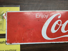 Vtg Coca-cola Coke Metal Sign 48 X 10 X 1 1970s