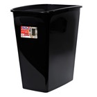 Trash Can  8 8 Gallon Plastic Open Top Garbage Bucket Bin With No Lid  Black