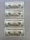 4 Fake  20 Bills Money Cash Motion Picture Props Bling Educational Dollars Bucks