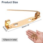 120 Pcs Safety Bar Pin 30mm Light Gold Brooch Clasp Pins With Hole For Diy Craft