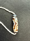 Old Tibetan 3-eye Dzi Bead Agate Antique Himalayan Amulet Talisman