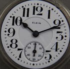 Vintage Elgin 19j B  W  Raymond Railroad Pocket Watch  16 Size  Lever Set