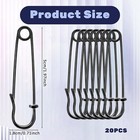 20 Pcs Large Safety Pins For Clothes  2 Inch Heavy Duty Safety Pins For Thick   