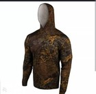 Browning Tech Performance Hooded Long Sleeve Camo T- Shirt Hunting Hoodie - L