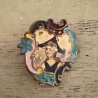 Antique 1800s  Brass Champleve Enamel Portrait Button