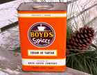 Vintage Boyd s Spices Cream Of Tartar  Tin Can 1 Lb Portland Seattle Spokane
