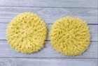 Crochet Handmade Kitchen Scrubbies Reusable Dish Sponge 4 Inch Yellow
