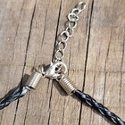 Black Braided White Otodus Great Shark Tooth Necklace Fossil Jewelry Mediumtooth