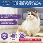 Cats   Kittens Broad-spectrum Dewormer  50 Tablets  For Tapeworms  Hookworms    