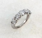 Natural 2 50 Ct Round Cut Diamond 14k Solid White Gold Half Eternity Band Ring