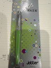 Parker Jotter Green Ballpoint Pen Black Med Pt  New  Made In England