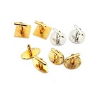Vintage Lot Cufflinks Cuff Link Links Mens Men Black Gold Silver Swank Modernist