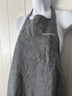 Vintage 1940s 50s Hickory Stripe Work Apron Selvedge Cotton Industrial Workwear