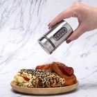 Salt And Pepper Shakers Stainless Steel And Glass Set  silver 