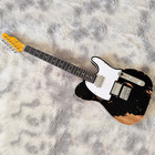 Relic Tele Electric Guitar Black Aged  Humbuckers Maple Neck Rosewood Fretboard