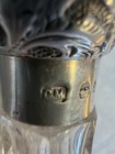 Antique Victorian Cut Glass Scent Bottle Sterling Silver 1894-1895  5 5   