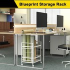 Blueprint Storage Rack  Holder With Wheels  Map poster architectural Plan Sto   
