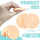 100 Pcs Nude Round Makeup Sponge  Cosmetic Sponge Round Foam Pad Eye Facial Powd