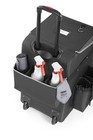 Rubbermaid Executive Quick Clean Janitorial Cart 16 Compartments Dk Gray 1902465