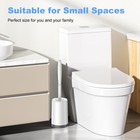 Toilet Bowl Brush Holder Set  Curved Design With Holder For Deep Cleaning Under