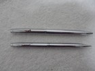 Lot Of 2 - Vintage Sheaffer White Dot Chrome Ballpoint Pen mechanical Pencil Set