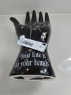 Black Ceramic Palmistry Fortune Teller Hand Ring Holder New With Tag 