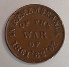 1863 Cwt Civil War Token Remembrance Of The 1861 62 63 Rare  R-7