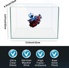 3 Gallon 12 6  L Fish Nano Glass Aquarium  With Separator Plate For Betta  Multi