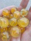 Vintage Cats Eye Marbles 5 8in Yellow Lot Of 20 Swirl Marble  04