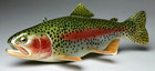 Excellent  john Pususta   Original Wood Carved Rainbow Trout Fish Spearing Decoy