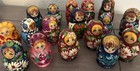 A Set Of 5 Nesting Stacking Dolls Matryoshka Wooden Hand Painted Russia