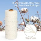 4strand Twisted Cotton Macrame Cord 5mm X 109 Yards Beige Craft Rope