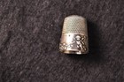 Antique Simons Bros  Cupid Sterling Silver Thimble Cherubs   Flowers  Pat d 1906