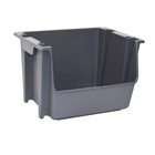 2pack Mighty Tuff Large Nesting Stack Storage Bin  All  Plastic  Gray